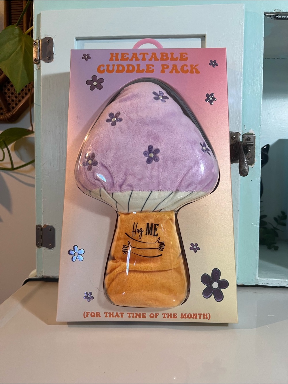 Berry Soothing Mushroom Heatable Cuddle Plush Purple Mushroom